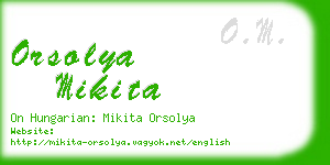 orsolya mikita business card